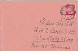 Deutsches Reich Brief Mit Tagesstempel Kötzsche BZ Dresden 1940 An RAD Lager 3/211 Windhaag Bei Perg Ostmark Oberdonau - Cartas & Documentos