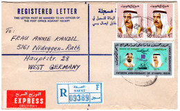 Kuwait 1973, 3 Marken Auf Luftpost Einschreiben Express Brief V. SAFAT F. - Altri - Asia