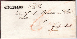 Württemberg 1809, L1 STUTTGART Auf Porto Brief N. Hohenstatt - Prephilately