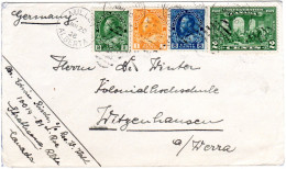 Kanada 1928, 4 Marken Auf Schönem Brief V. Millet Alberta N. Deutschland - Postgeschichte