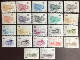 Belgium 1980 Goods Wagon Railway Stamps Set MNH - Postfris