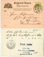 Bayern 1888, K1 SCHWABING Klar Auf 3 Pf. Orts Ganzsache M. Rs. Absenderstempel - Briefe U. Dokumente