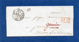 Paris - LAC (19/08/1842) En Port Payé Bureau F (tàd 1505, Lettres Tournées Vers L'extérieur) RARE - 1801-1848: Voorlopers XIX