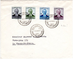 Luxembourg 1951, Caritas Kpl. Auf Brief M. Vorersttagsstempel 4.XII.! Vor FDC! - Altri & Non Classificati