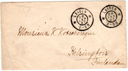 NL 1897, 12 1/2 C. Ganzsache Brief V. LEIDEN N. Finnland - Autres & Non Classés