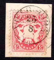 Bayern, Zierstempel VILSBIBURG Type 2 Auf Briefstück M. 3 Kr. Geprüft. - Usados