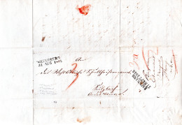 Württemberg 1843, L2 WEINSBERG M. Stempelfehler Im Datum Auf Brief N. Sulzbach - Precursores