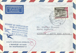 Frankfurt-Windhoek SW Africa 1965, Erstflug Brief South African Airways - Other & Unclassified