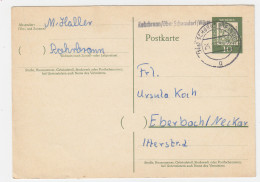 BRD 1962, Landpost Stpl. Rohrbronn / über Schorndorf Auf 10 Pf. Ganzsache - Cartas & Documentos