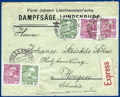 Österreich 1910, Expressbrief  V. Lundenburg I.d. Schweiz. #S227 - Covers & Documents