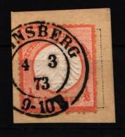 Deutsches Reich 3 Gestempelt Mit Schönem Abschlag Auf Briefstück #JE375 - Autres & Non Classés