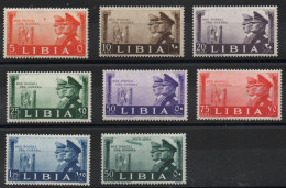 COLONIE ITALIANE - LIBIA 1941 - " Fratellanza D'armi Italo - Tedesca " Serie Completa + Pa , 8 Val . Gomma Integra. - Libia