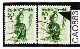 CAO883 ÖSTERREICH 1948 Michl 897 PLATTENFEHLER " FARBFLECK " Gestempelt SIEHE ABBILDUNG - Errors & Oddities