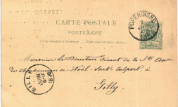 (Lot 01) Entier Postal  N° 45 5 Ct écrite De Poperinghe Vers Gilly - Postkarten 1871-1909