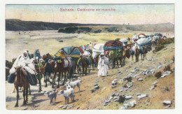 Sahara. Caravane En Marche. Old Postcard Posted 1914 Port-Said B240503 - Other & Unclassified