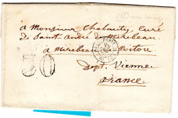 Paris - LAC (10/10/1860) Non Affr Taxe 30c Bureau HS4 Tàd 1518 (GS0) 60 (HS ) Peu Commun - 1849-1876: Periodo Clásico
