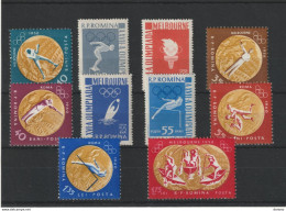 ROUMANIE 1961 MEDAILLES OLYMPIQUES Yvert 1804-1813, Michel 2010-2019 NEUF** MNH Cote 9,50 Euros - Neufs