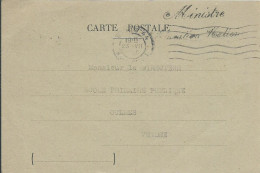 FRANCE  CARTE  PARIS + SEING " MINISTRE DE L' EDUCATION NATIONALE " POUR OLMES ( VENDEE ) DE 1946 LETTRE COVER - Burgerlijke Brieven Zonder Portkosten