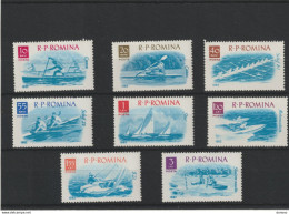 ROUMANIE 1962 SPORTS NAUTIQUES Yvert 1834-1841, Michel 2048-2055 NEUF** MNH Cote 10 Euros - Unused Stamps