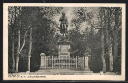 AK Marbach A. N., Das Schillerdenkmal  - Marbach