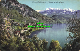 R606373 Vierwaldstattersee. Vitznau U. Die Alpen. No. 4696. E. Goetz. Luzern - World