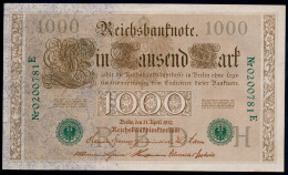 P45b Ro 46b DEU-69b  7 Chifres N°0200781E * UNC NEUF * Lettre  H  1000 Mark 1910 - 1.000 Mark