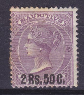 Mauritius 1878 Mi. 51, 2 RS 50 C./5 Sh. Queen Victoria Overprinted Aufdruck, MH* - Mauritius (...-1967)