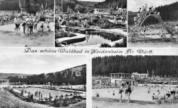 CPSM Das Schöne WALDBAD In HEIDENHEIM - Br. Württ. - Rutsche - Schwimmbad -Timbre     L2896 - Heidenheim