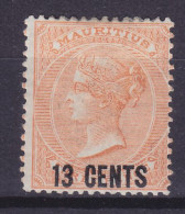 Mauritius 1878 Mi. 46, 13 CENTS/3p. Queen Victoria Overprinted Aufdruck, MH* - Maurice (...-1967)