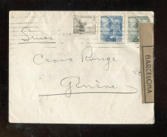 "SPANIEN" 1945, Brief Mit "ZENSUR" In Die Schweiz (A1248) - Brieven En Documenten