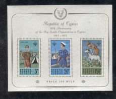 "ZYPERN" 1963, Block 1 "Pfadfinder" ** (A1249) - Unused Stamps