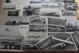 Lot De 160g D'anciennes Coupures De Presse Et Photo De L'aéronef Américain Douglas DC-7 - Aviation