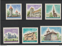 ROUMANIE 1967 Monuments Historiques, Tourisme Yvert 2310-2315, Michel 2600-2605 NEUF** MNH Cote 8 Euros - Ungebraucht