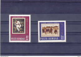 ROUMANIE 1967 PAYSANS, PEINTURES Yvert 2302-2303, Michel 2592-2593 NEUF** MNH Cote Yv 3 Euros - Nuevos