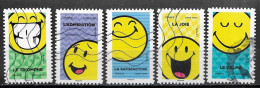 France 2022  Oblitéré -  Autoadhésif     N° 2147 - 2150 - 2151  - 2152  - 2153  -  Smiley - Used Stamps