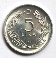 Turquie - 5 Lira 1981 - Turkije