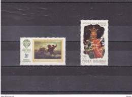 ROUMANIE 1968 PEINTURES, Chasse, Mircea Le Vieux  Yvert 2379-2380, Michel 2676 + 2683 NEUF** MNH Cote 3,80 Euros - Neufs