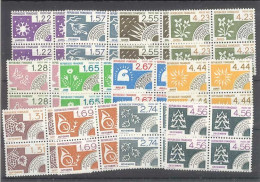 PREOBLITERE - Les Mois De L' Année  - 12 Blocs De 4 Timbres  Neufs Sans Trace De Charnière - Yvert 186 à 197 - 1964-1988