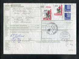 "DAENEMARK" 1988, Auslandspaketkarte Ex Allinge Nach Hannover, Frankatur ! (A1255) - Briefe U. Dokumente