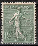 France 1903 N° 130b Type III Neuf * MH - 1903-60 Säerin, Untergrund Schraffiert