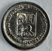 Venezuela 25 Centimos 1954 (Silver) - Venezuela