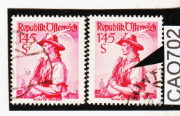 CAO702 ÖSTERREICH 1951 PLATTENFEHLER Michl 915 IV " RISS IN BLUSE " Gestempelt SIEHE ABBILDUNG - Abarten & Kuriositäten