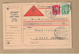 Los Vom 03.05 Zahlkarte Aus Passau Nach Gmünd 1926 - Storia Postale