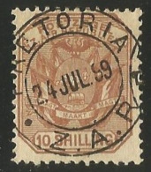 Transvaal 1896. 10s Pale Chestnut. SG 212a, SACC 218. - Transvaal (1870-1909)