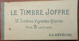 France Carnet Joffre Avec 12 Vignettes Neufs ** MNH. TB - Military Heritage