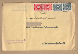 Los Vom 03.05 Briefumschlag Aus Kührstedt Nach Wesermünde 1946 - Covers & Documents