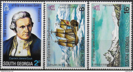 1975 South Georgia Captain Cook 3v. MNH S.G. N. 43/45 - Sonstige & Ohne Zuordnung