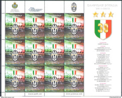 2012 San Marino Juventus Campione D'Italia 2011-2012 Minifoglio 12 V MNH** - Blocchi & Foglietti