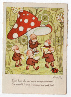 KÜNSTLER ERNST FAY - DUTCH RHYME / UNUSAL - USED 1941 - GNOMES - MUSHROOM - LADYBIRD - CONDITION READ DESCRIPTION ! - Cumpleaños