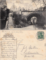 Glauchau Cafe Uhlig, Tunnel Der Schulstrasse Ansichtskarte 1907 - Glauchau